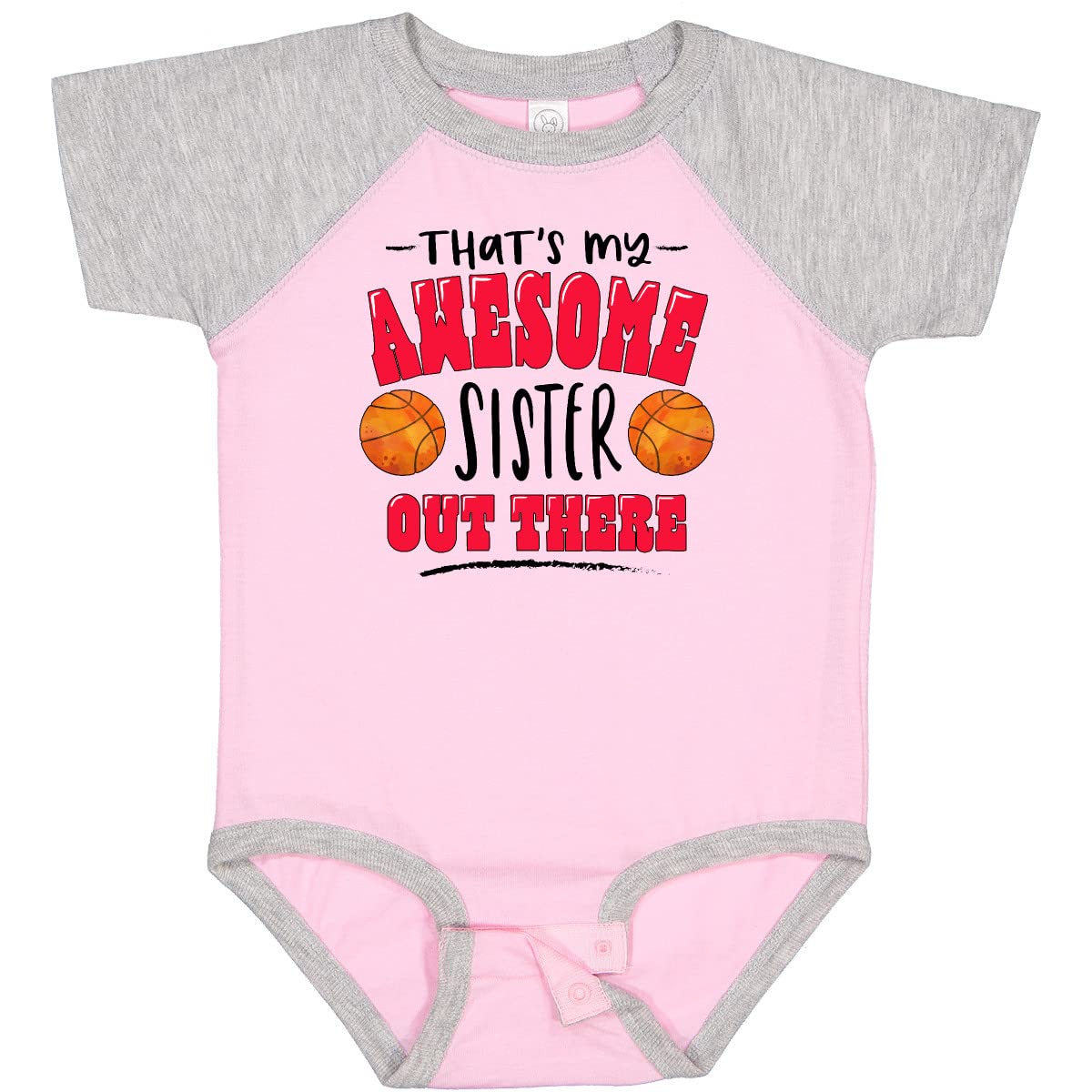 Inktastic Awesome Sister Basketball Baby Bodysuit - Perfect for Game Day
