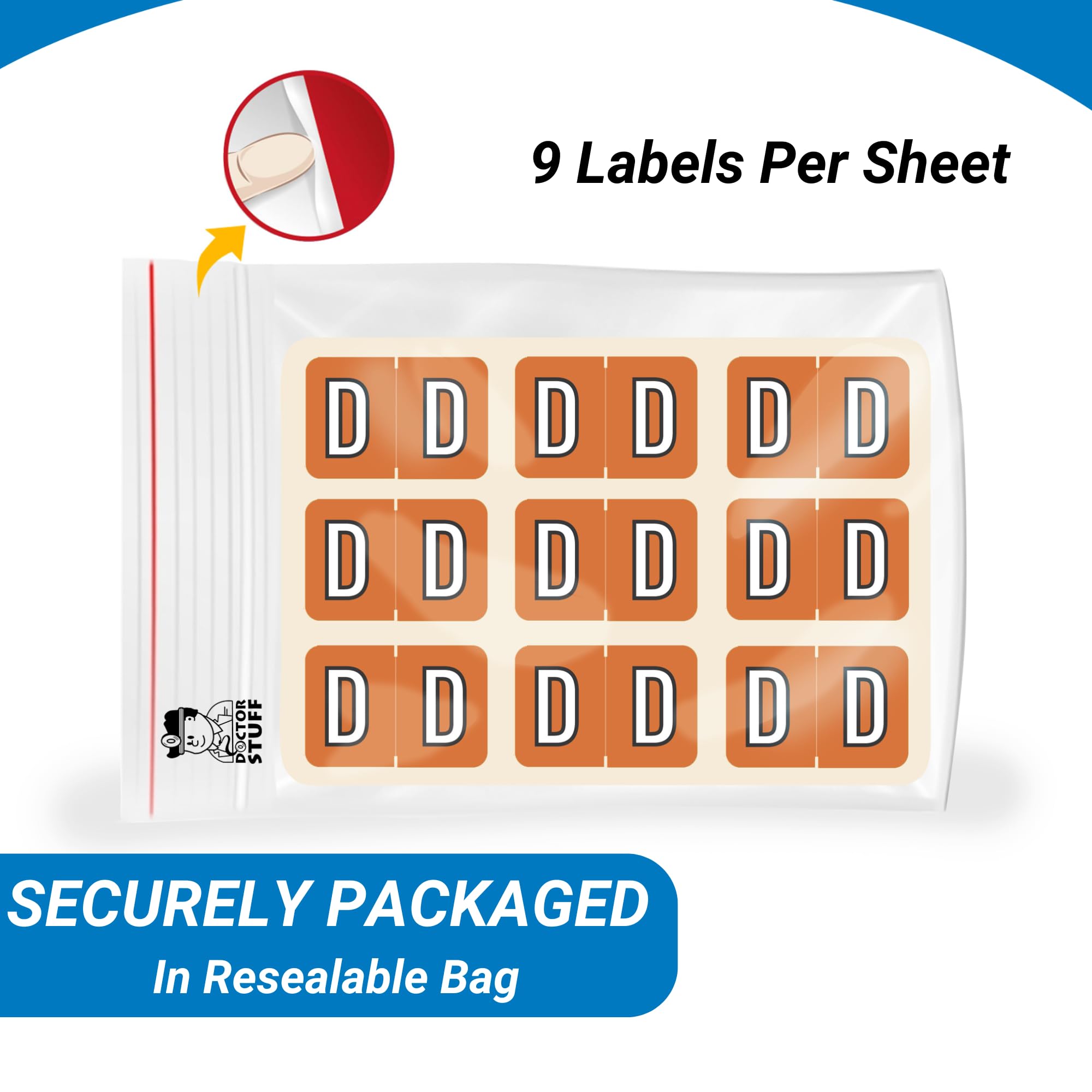 Alphabet Labels for File Folders - A to Z Plus Mc Complete Set (6075 Labels, 225 Stickers per Letter) | Compatible with Barkley/Sycom FABKM-BRAM Series | Office Organization, Medical Records, School Filing System