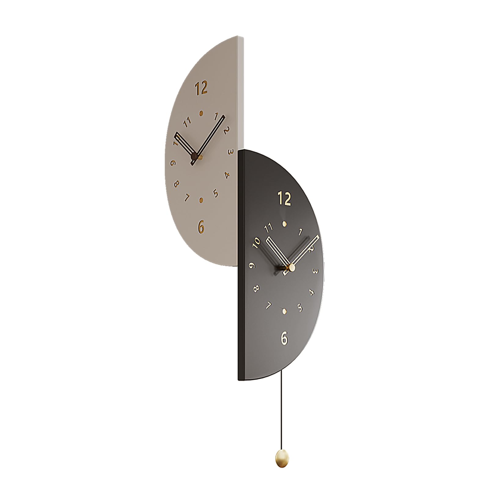 Modern Double Sided Wall Clock with Pendulum - Battery Operated Decorative Clock for Bedroom, Living Room & Office - 17.7 Inch Unique Angle Corner Wall Clock - Perfect for Home Decor, Gifts and Space-Saving Solutions