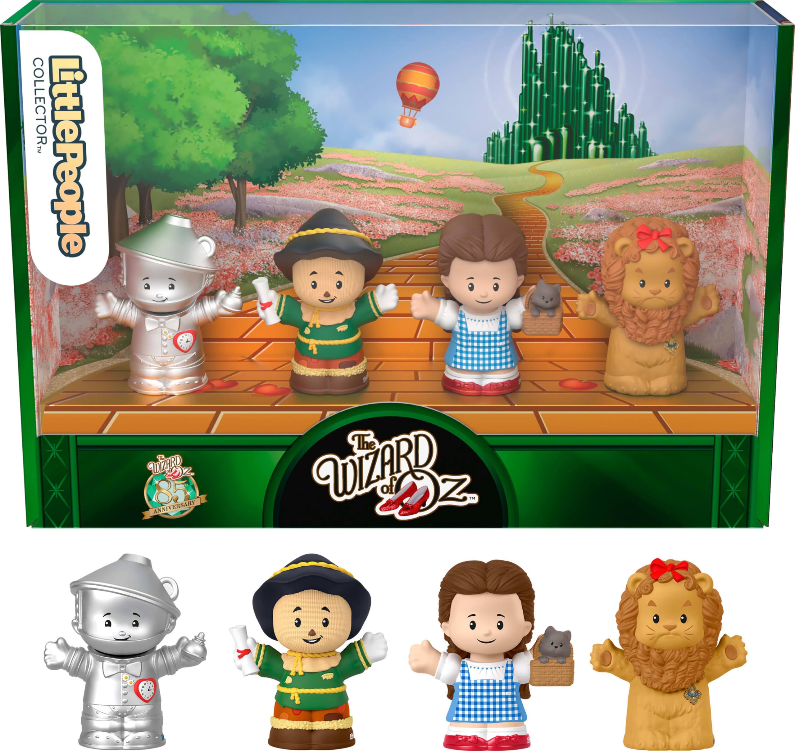 The Wizard of Oz Little People Collector's Edition - 4-Piece Movie Character Figure Set for Adults & Fans | Display Gift Box | Perfect for Home Decor, Office Display & Oz Memorabilia Collection