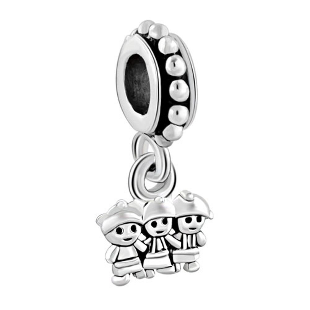Sister Love Charms - Pink Simulated Birthstone Synthetic Crystal Beads for Charm Bracelets | Elegant Jewelry Gifts for Sisters, Best Friends, Birthdays & Special Occasions