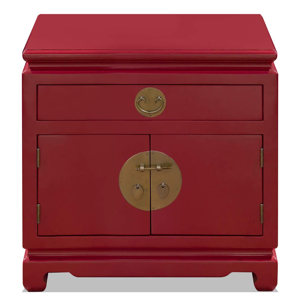 Antique Red Elmwood Chinese Ming Dynasty Cabinet - Handcrafted Traditional Ming Style Storage Furniture for Living Room & Bedroom | ChinaFurnitureOnline