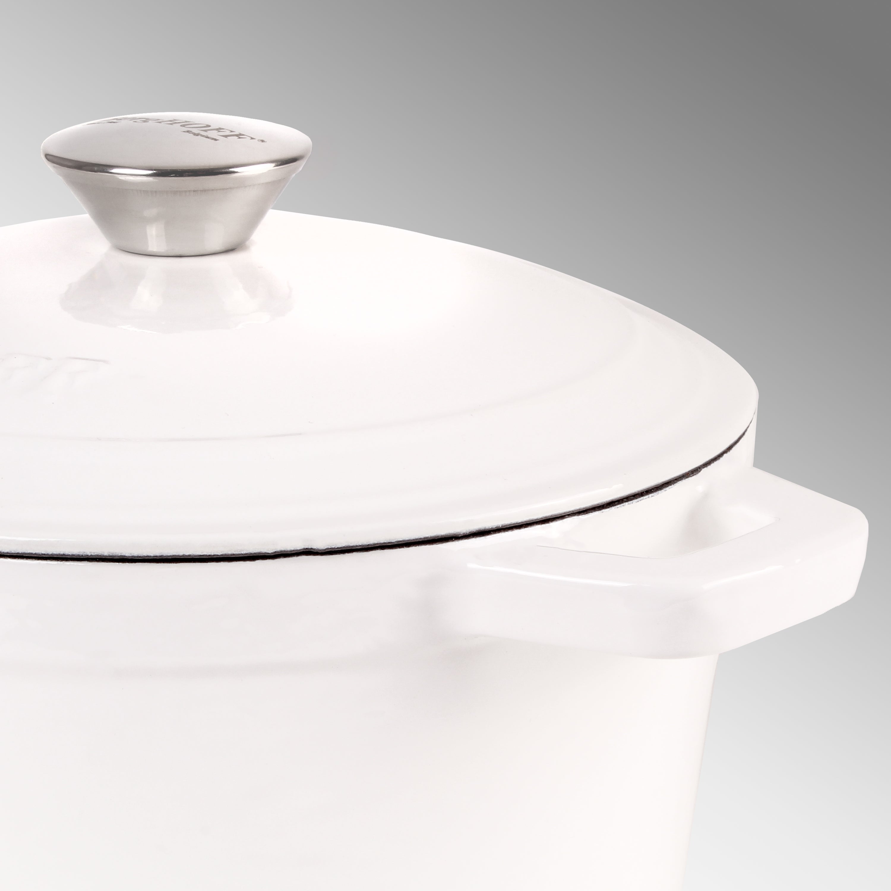 BergHOFF Neo 4-Piece Cast Iron Cookware Set - 3 Quart & 7 Quart Dutch Oven with Lid - Premium White Enameled Cookware for Stovetop, Oven & Serving - Perfect for Soups, Stews, Braising & Family Dinners