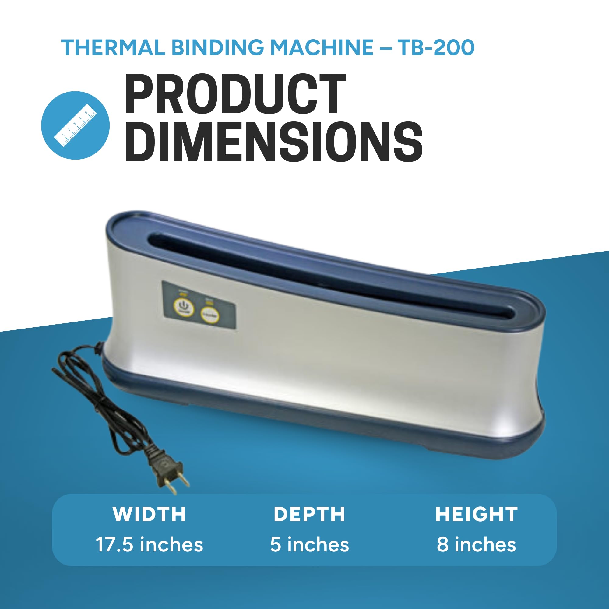 PrintFinish Desktop Thermal Binding Machine - Professional Book Binding for Reports, Presentations, Notebooks (Up to 200 A4 Sheets) - Perfect for Office, School & Home Use