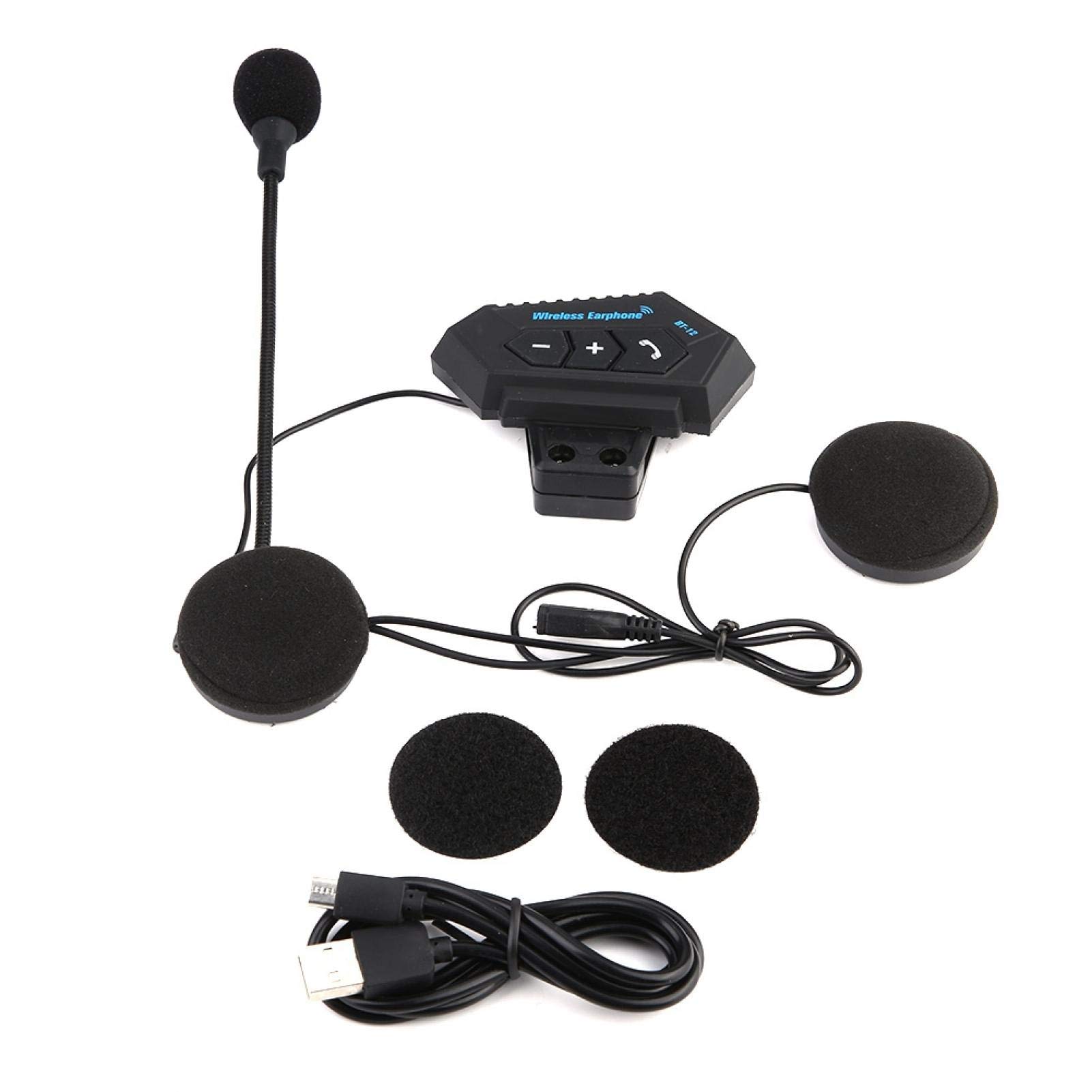 Ymiko Bluetooth Motorcycle Helmet Headset - Wireless Headphones with HD Sound & Hands-Free Calling - Compatible with Most Motorcycle Helmets - Perfect for Long Rides, Group Rides & GPS Navigation
