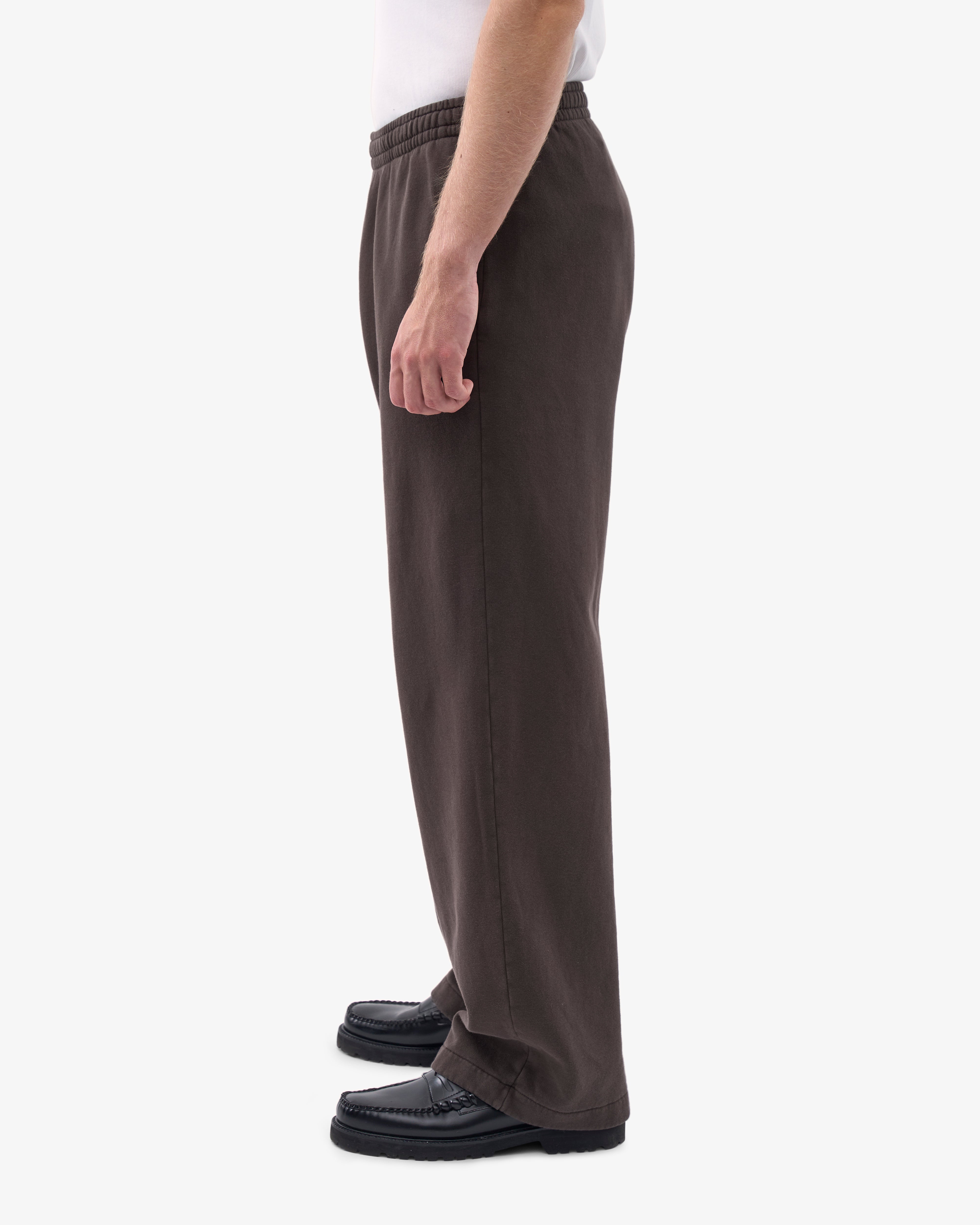 Organic Straight Leg Sweatpants for Women - Soft Comfortable Lounge Pants in Coffee Brown - Perfect for Yoga, Running, and Relaxing at Home