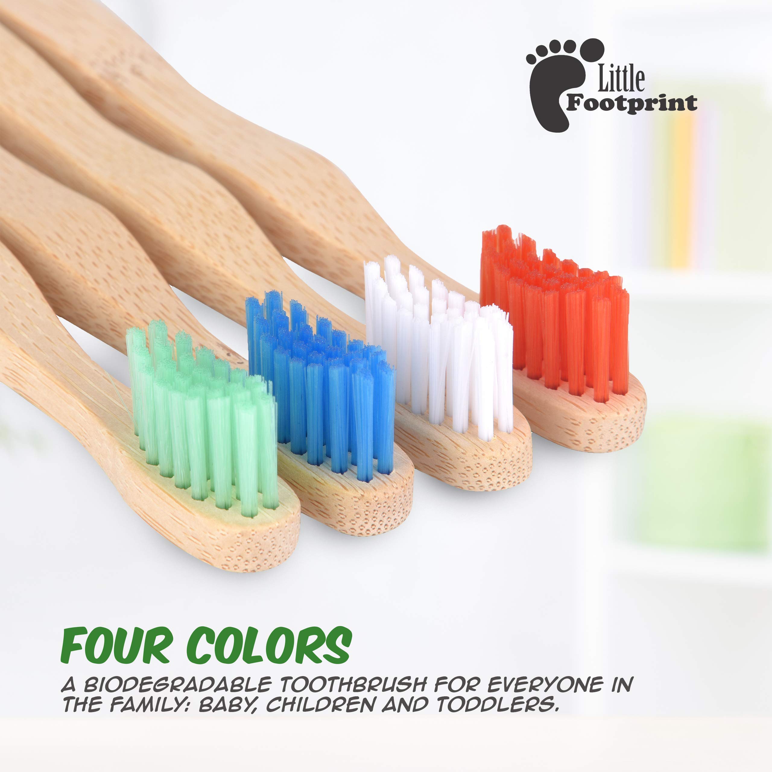 Eco-Friendly Kids Bamboo Toothbrushes 12 Pack | BPA-Free Soft Bristles | Biodegradable & Compostable Natural Bamboo Toothbrush Set | Perfect for Travel, School & Sustainable Family Dental Care