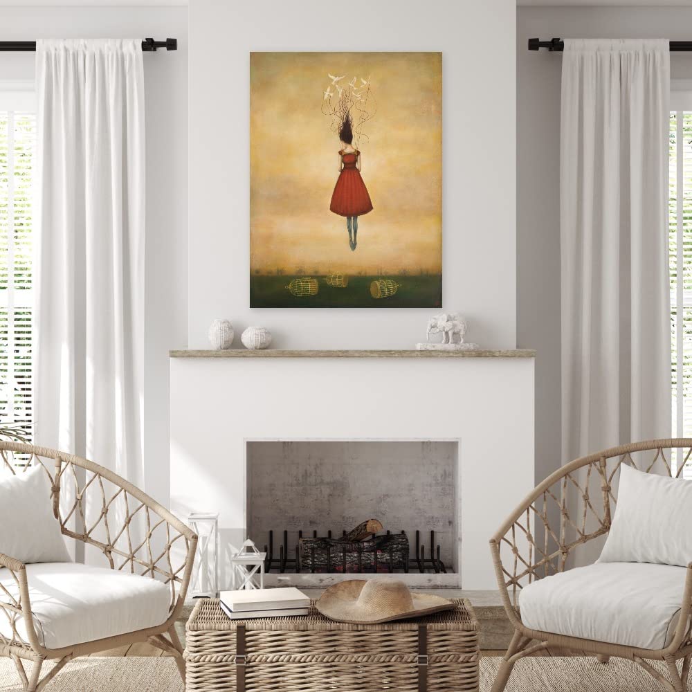 Fine Art Canvas Wall Decor 'Suspension of Disbelief' by Artist Duy Huynh - 42x56 Inch Ready to Hang Painting for Living Room, Bedroom, Office & Home Decor - Modern Abstract Artwork for Housewarming Gift & Interior Design
