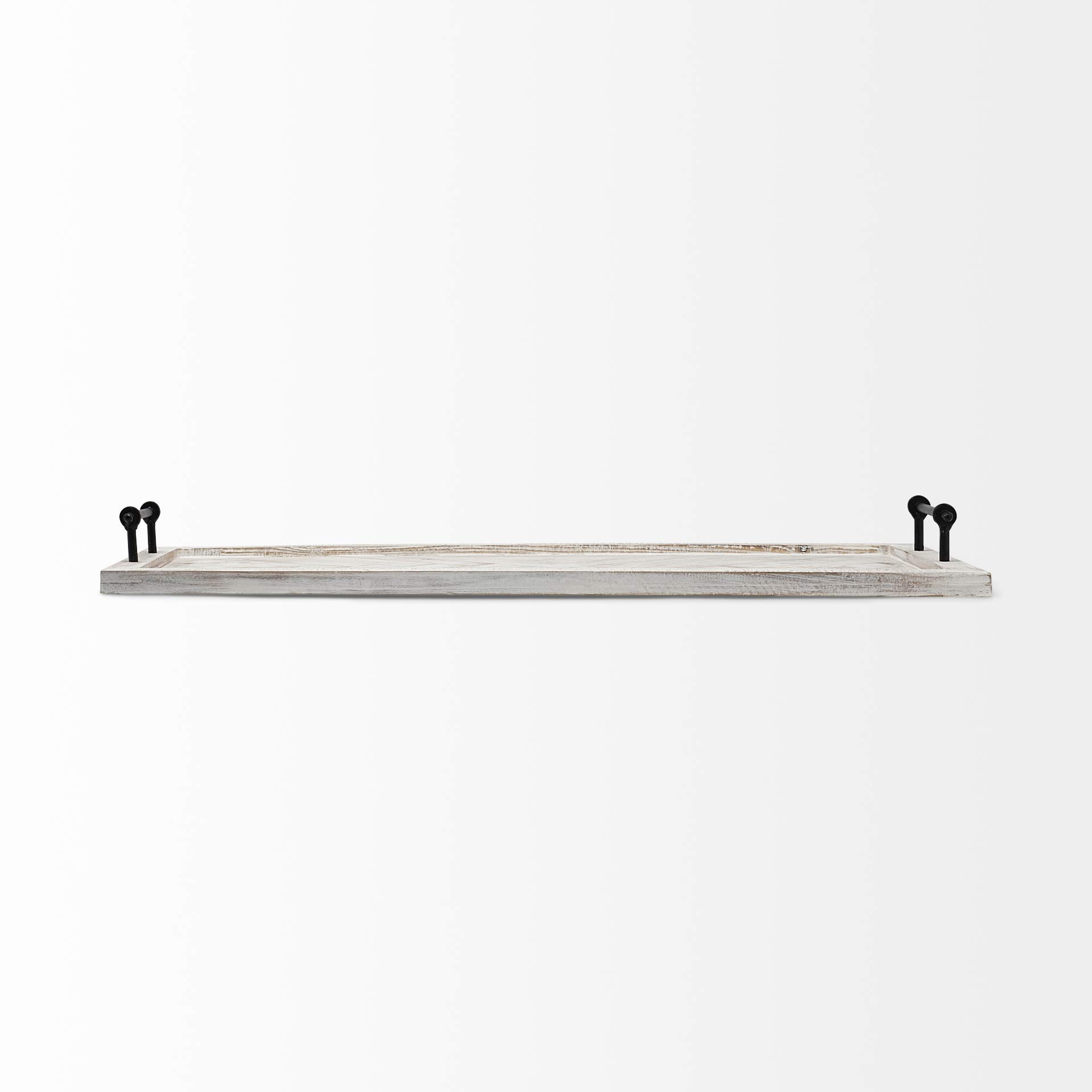 White Mercana Alfred Tray - Elegant Serving Tray for Dining & Decor