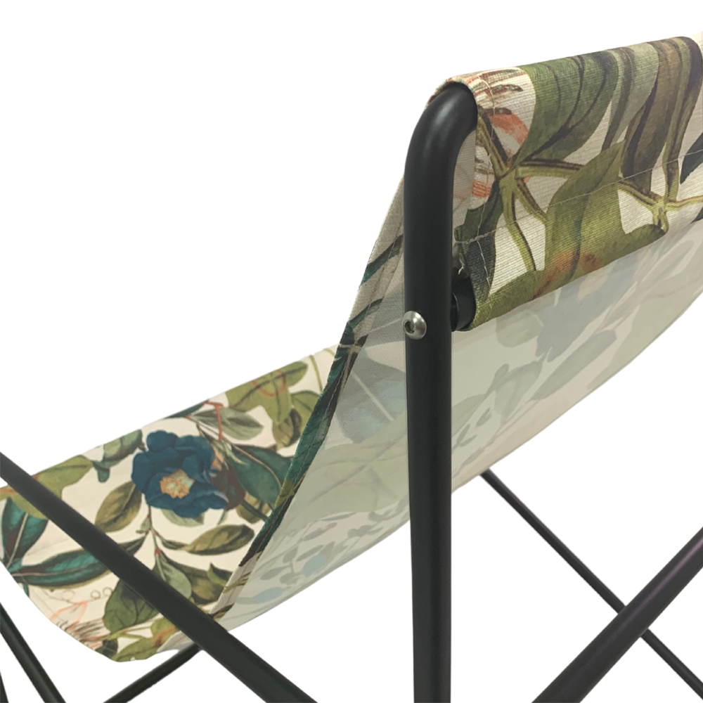Stylish Coastal Designer Lounge Chair in Premium Denim - Perfect for Beach Houses, Patios, and Modern Living Rooms