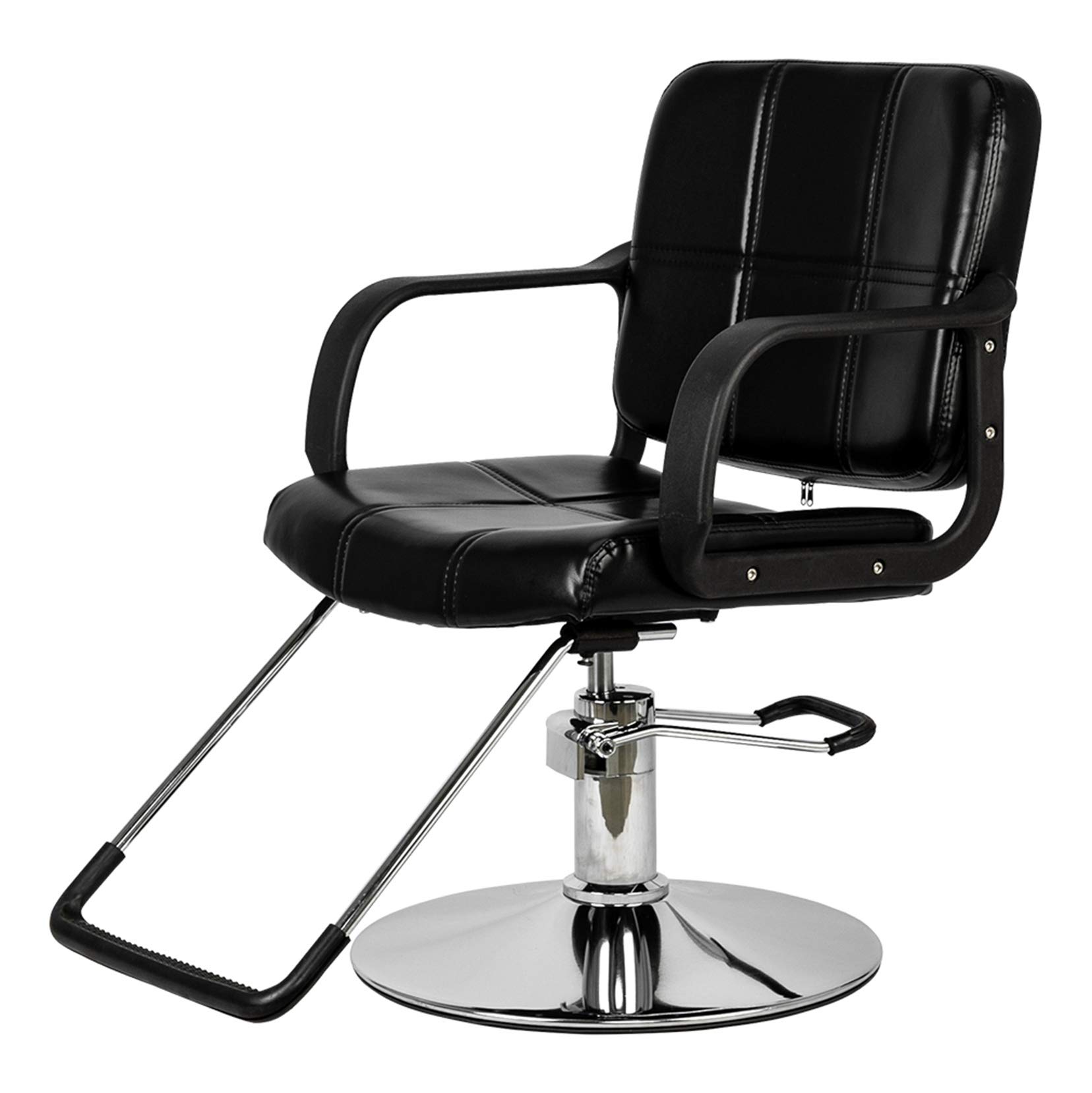 DZMARK HC125 Professional Barber Chair for Women & Men - Adjustable Black Hairdressing Stool with Shampoo Basin - Perfect for Salons, Barbershops & Home Use