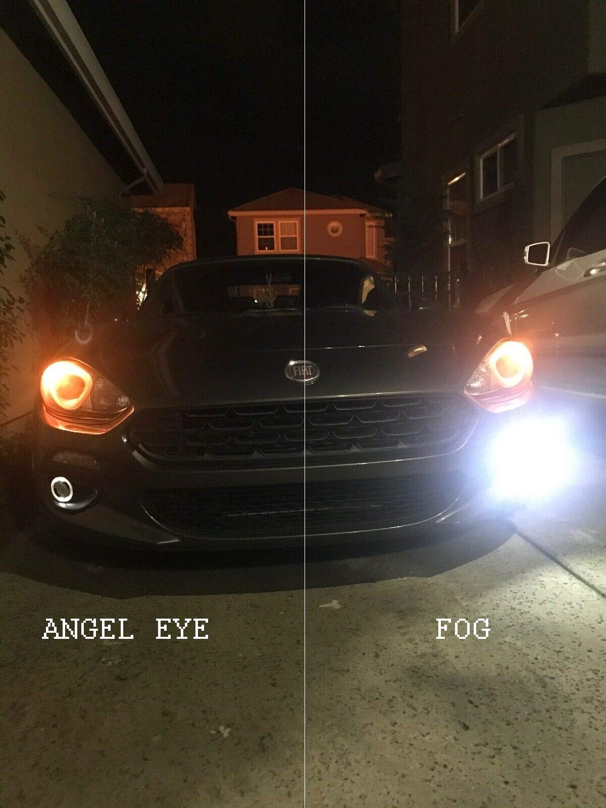 Brand LED Halo Angel Eye Fog Lights - Universal Fit for International LoneStar Trucks - Durable Weatherproof Headlight Upgrade for Night Driving & Off-Road Adventures