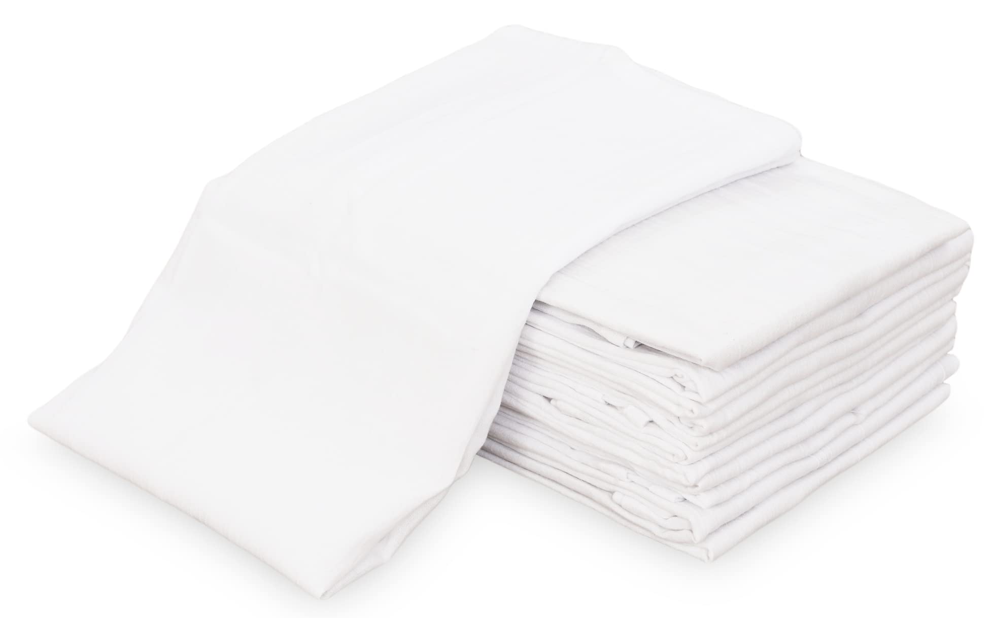 Premium 100% Cotton White Flour Sack Towels (Pack of 192, 28x28 Inches) - Ultra Soft & Highly Absorbent Kitchen Towels for Cooking, Cleaning, and Crafts | Quick-Drying & Machine Washable | Ideal for Restaurants, Bakeries & Home Use