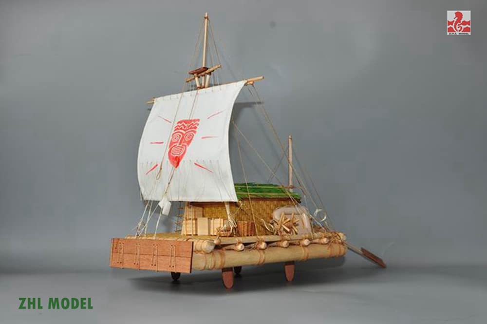 Kon-Tiki Raft Wooden Model Ship Kit - 1/18 Scale 15.8