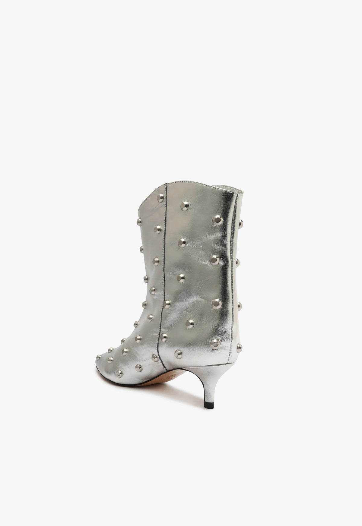 Stylish Maryann Metallic Leather Booties for Women - Fashionable Chunky Heel Ankle Boots for Fall & Winter - Perfect for Office, Party & Night Out