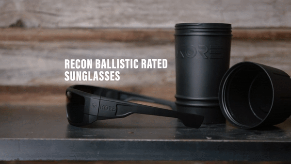 RECON BALLISTIC SUNGLASSES - Tactical Polarized Sunglasses for Outdoor Sports, Shooting & Military Use - UV Protection & Impact Resistant