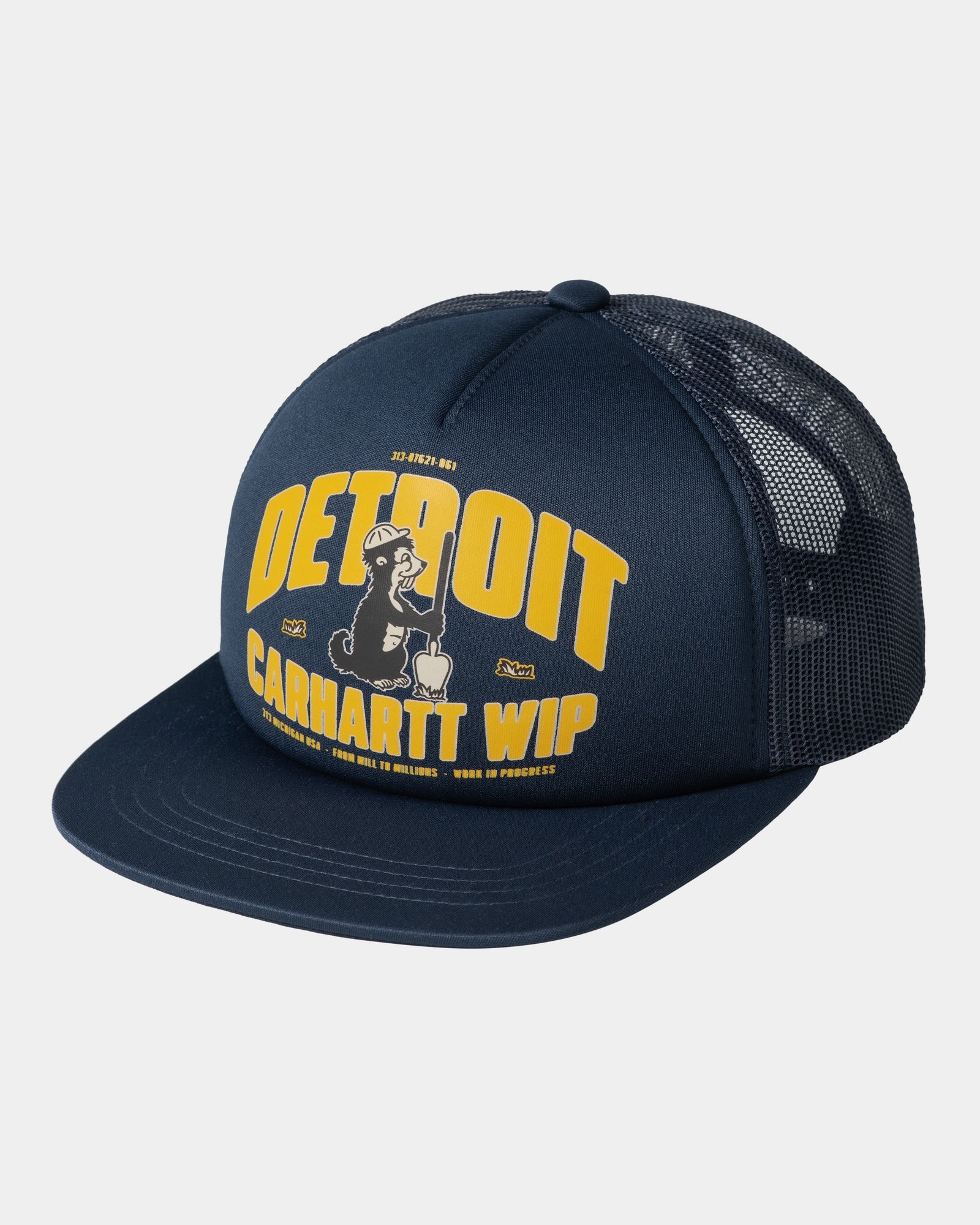 Underground Trucker Cap - Blue Distressed Vintage Style Baseball Hat for Men & Women | Perfect for Outdoor Activities, Casual Wear & Street Fashion