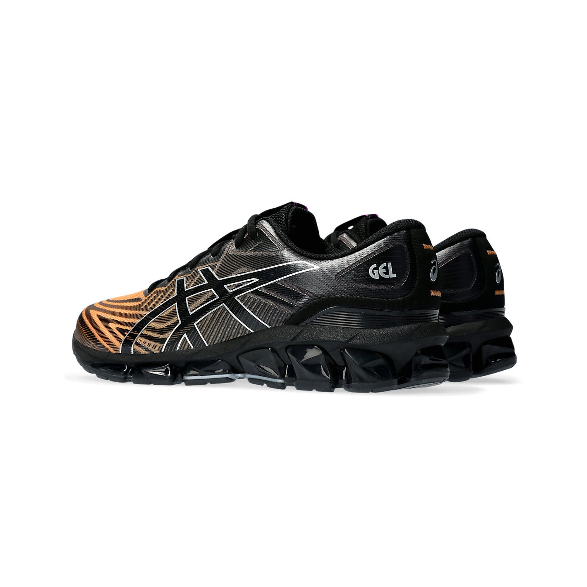 ASICS Gel Quantum 360 7 Running Shoes for Men & Women - Black/Orange Lily (2024) - Cushioned Comfort for Road Running, Jogging & Gym Workouts