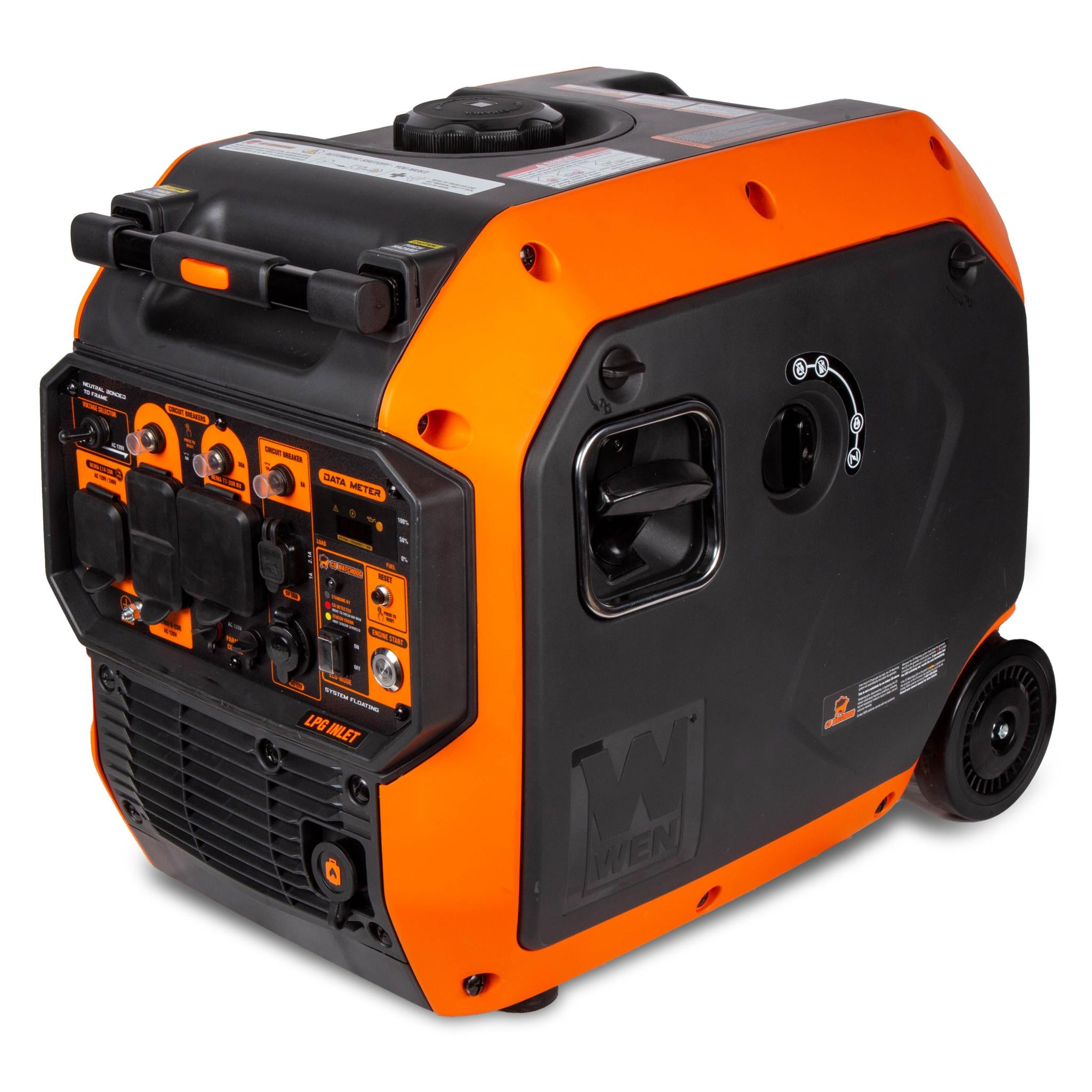 WEN DF500iX 5000W Dual Fuel Portable Inverter Generator - 120V/240V RV Ready with EV Charging Port & Electric Start | Perfect for Camping, Home Backup & Outdoor Power
