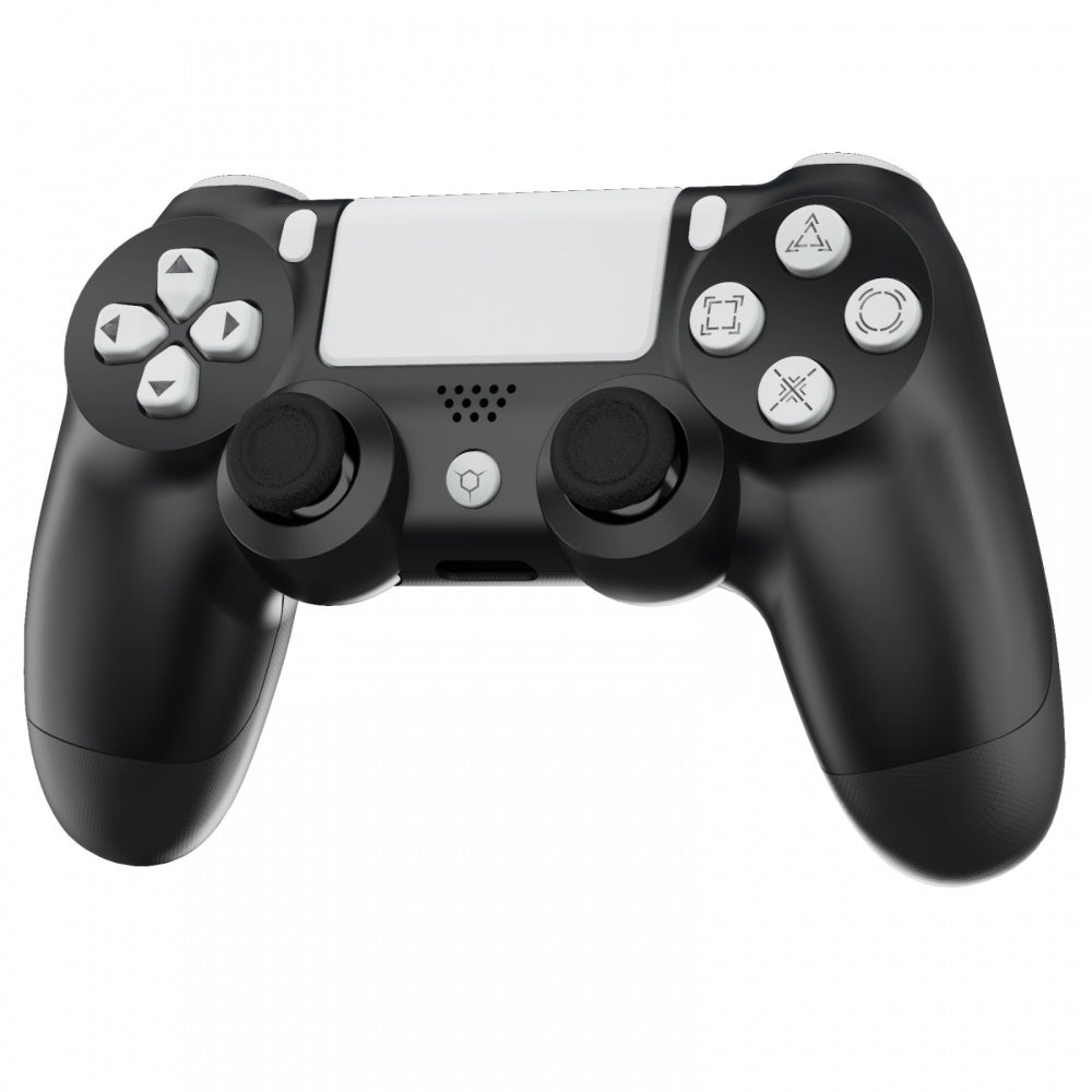 eXtremeRate White Classic Symbols Replacement Button Set for PS4 Slim & PS4 Pro CUH-ZCT2 Controller | Compatible with PS4 DTFS LED Kit (Controller Not Included) | Perfect for Gaming Enthusiasts & Custom Modifications