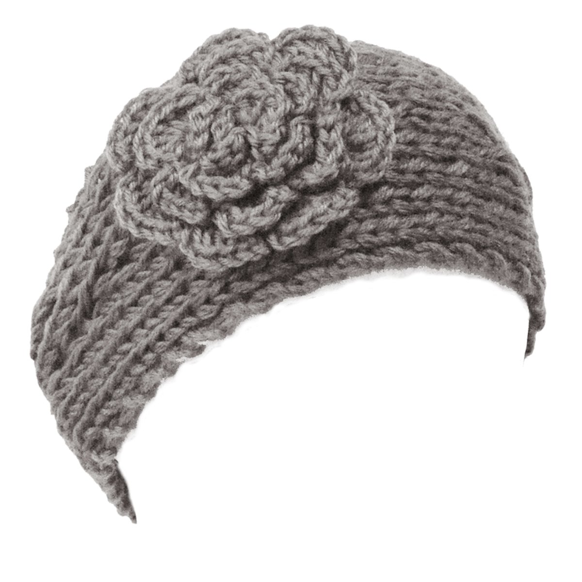 Wrapables Winter Hand Knit Floral Headband for Women - Soft Warm Stretchy Knitted Head Wrap - Perfect for Cold Weather, Outdoor Activities & Fashion Accessories