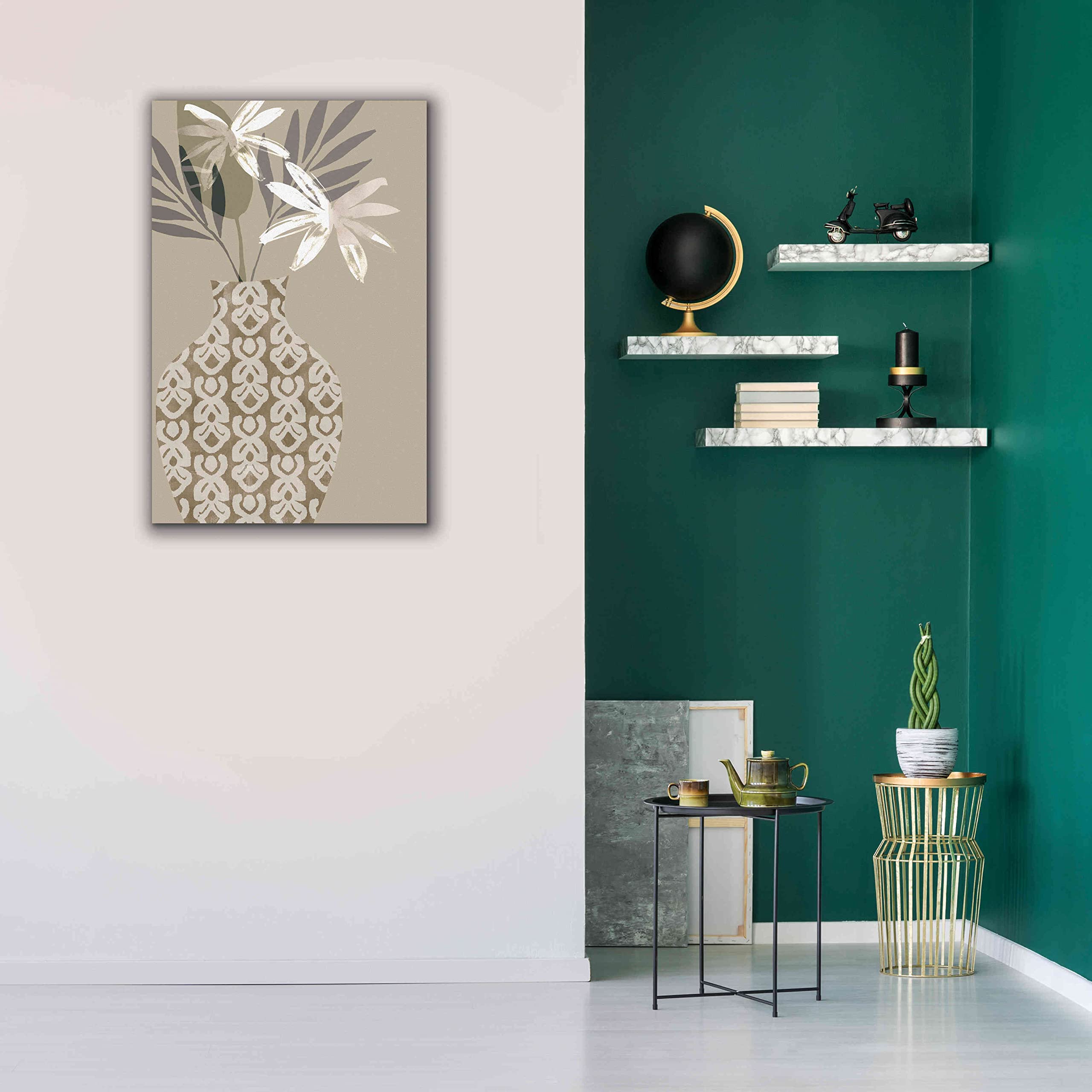 Flora Kouta Graffiti Decorative Vase I Giclee Canvas Wall Art - 26x40 Inches Modern Home Decor for Living Room, Bedroom & Office