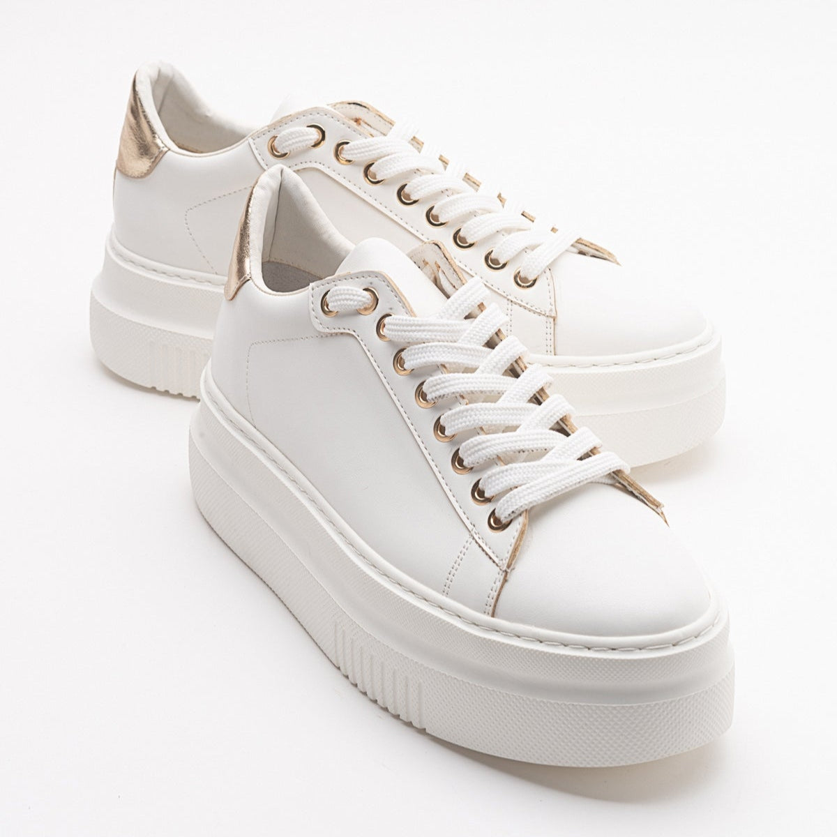 Violette White Platform Sneakers for Women - Trendy Chunky Sole Fashion Sneakers - Perfect for Casual Outfits, Street Style & Everyday Wear