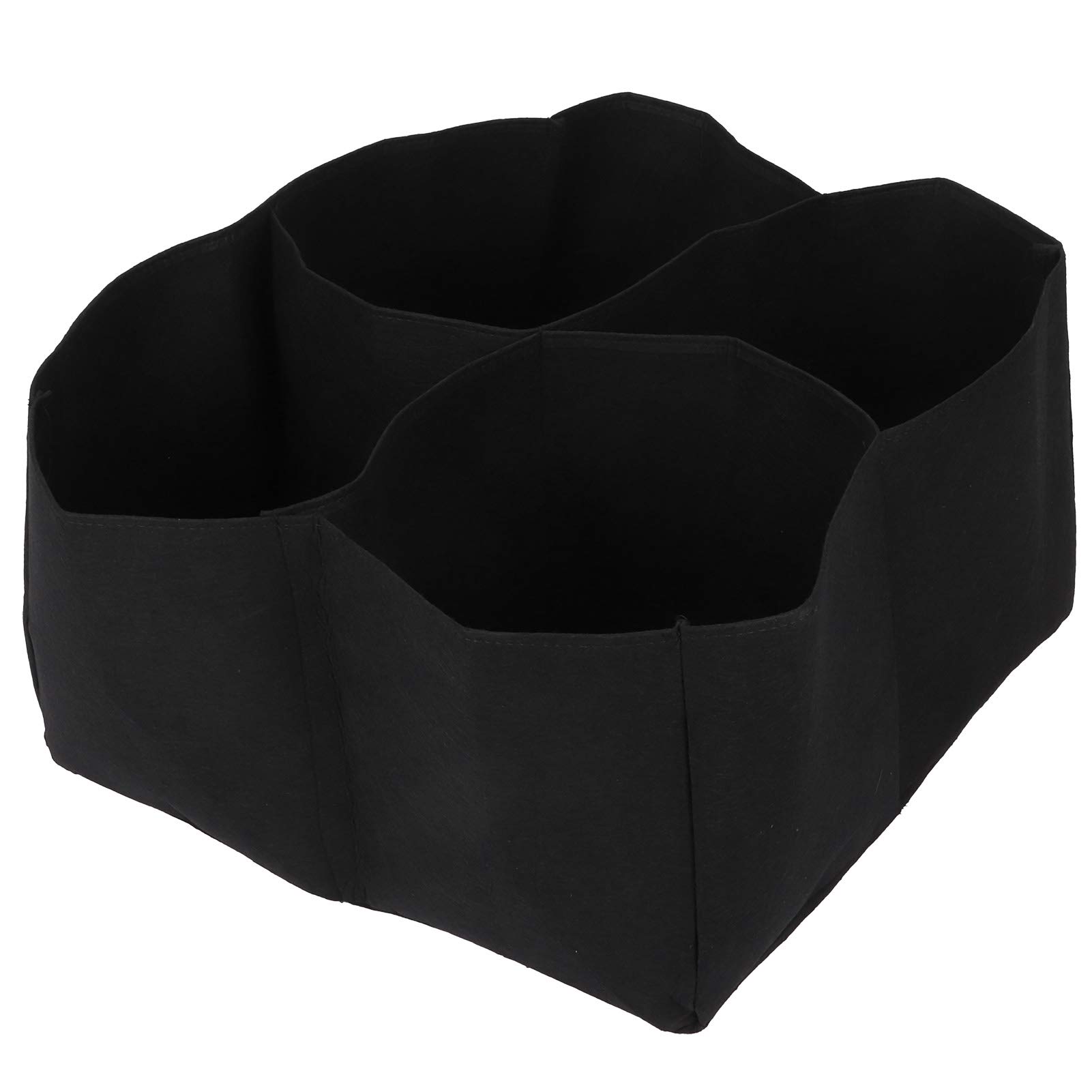 Shanrya 60x60x30CM 4 Divided Grids Plant Grow Bag - Durable Fabric Planter for Indoor Outdoor Gardening, Balcony, Vegetables, Flowers, Herbs - Perfect for Urban Gardening & Small Space Planting