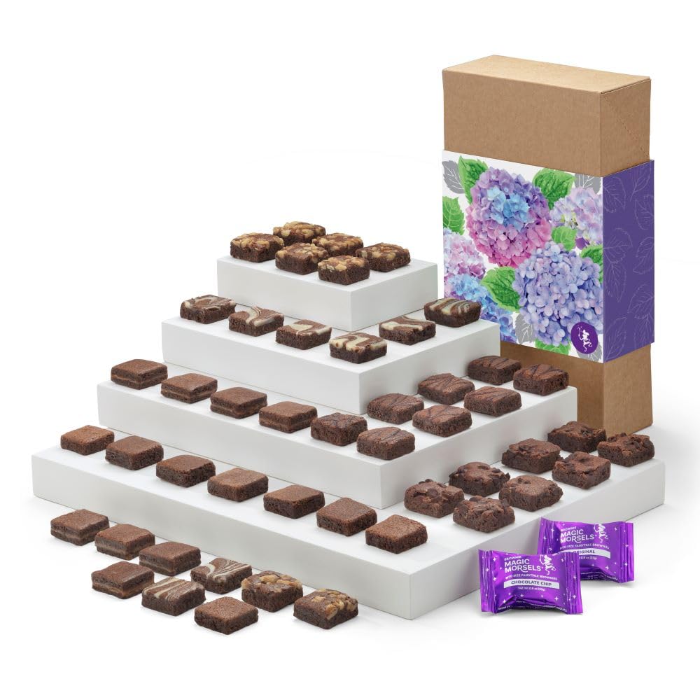 Premium Gourmet Fairytale Brownies Gift Basket - 48 Individually Wrapped 1.5