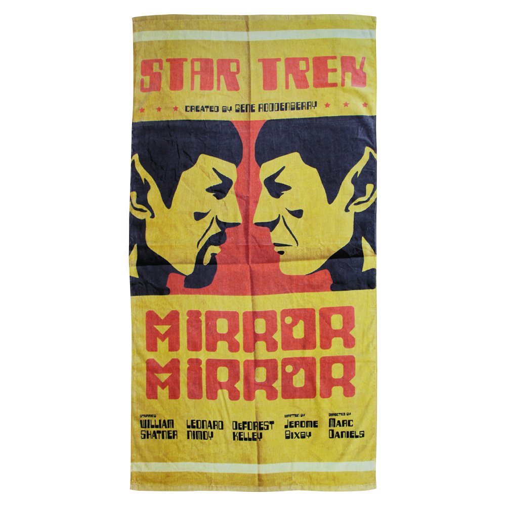 Star Trek The Original Series Spock Mirror Universe Cotton Beach Towel - Soft & Absorbent for Pool, Beach, Gym, and Travel - Officially Licensed Merchandise