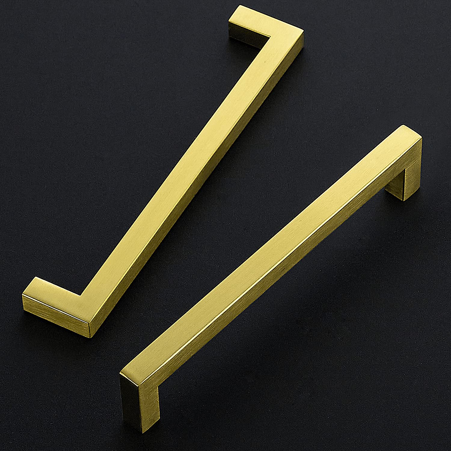 Brushed Brass Cabinet Handles 30 Pack - Kitchen & Drawer Pulls for Home Decor