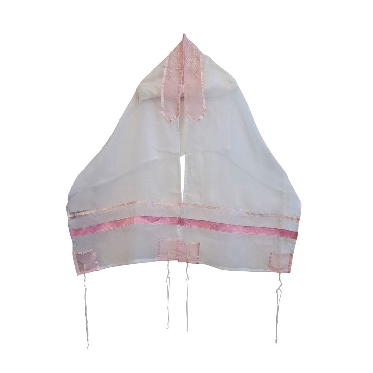 Pink Paisley Women's Tallit Prayer Shawl - Elegant Bat Mitzvah Tallis with Tzitzit Fringes - Perfect for Jewish Ceremonies, Synagogue Services & Special Religious Occasions