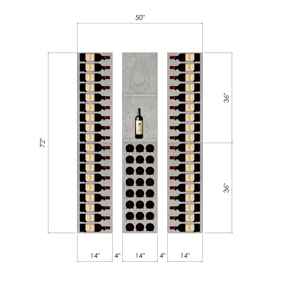 Blue Grouse THE SHOW VINdustry Wine Wall - Premium Wine Display Rack for Home, Bar, Restaurant & Wine Cellar Organization