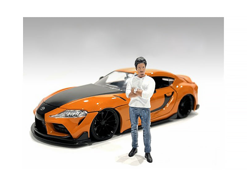 1/24 Scale Model Car Meet 3 Figurine Set - Realistic Miniature Figures for Diecast Displays by American Diorama - Perfect for Model Car Shows, Diorama Scenes & Collector Displays