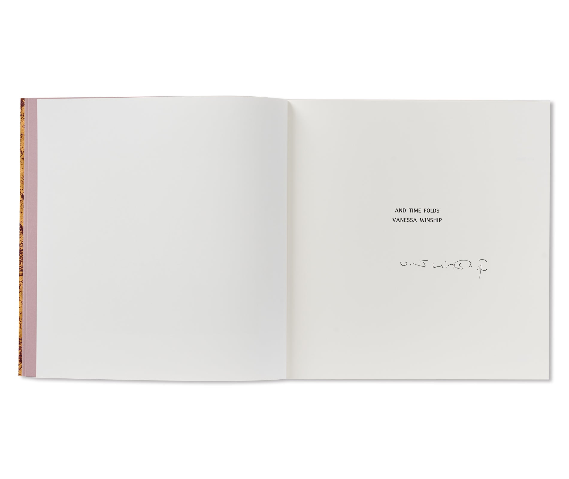 AND TIME FOLDS by Vanessa Winship - Signed Photography Book - Perfect for Art Collectors & Photography Enthusiasts