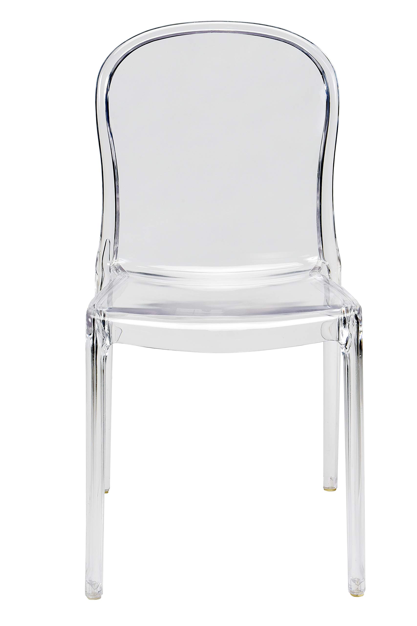 Premium Clear Polycarbonate Genoa Chairs - Commercial Grade Stackable Dining Chairs for Restaurants, Cafes, and Outdoor Events - Durable & Lightweight Seating Solution
