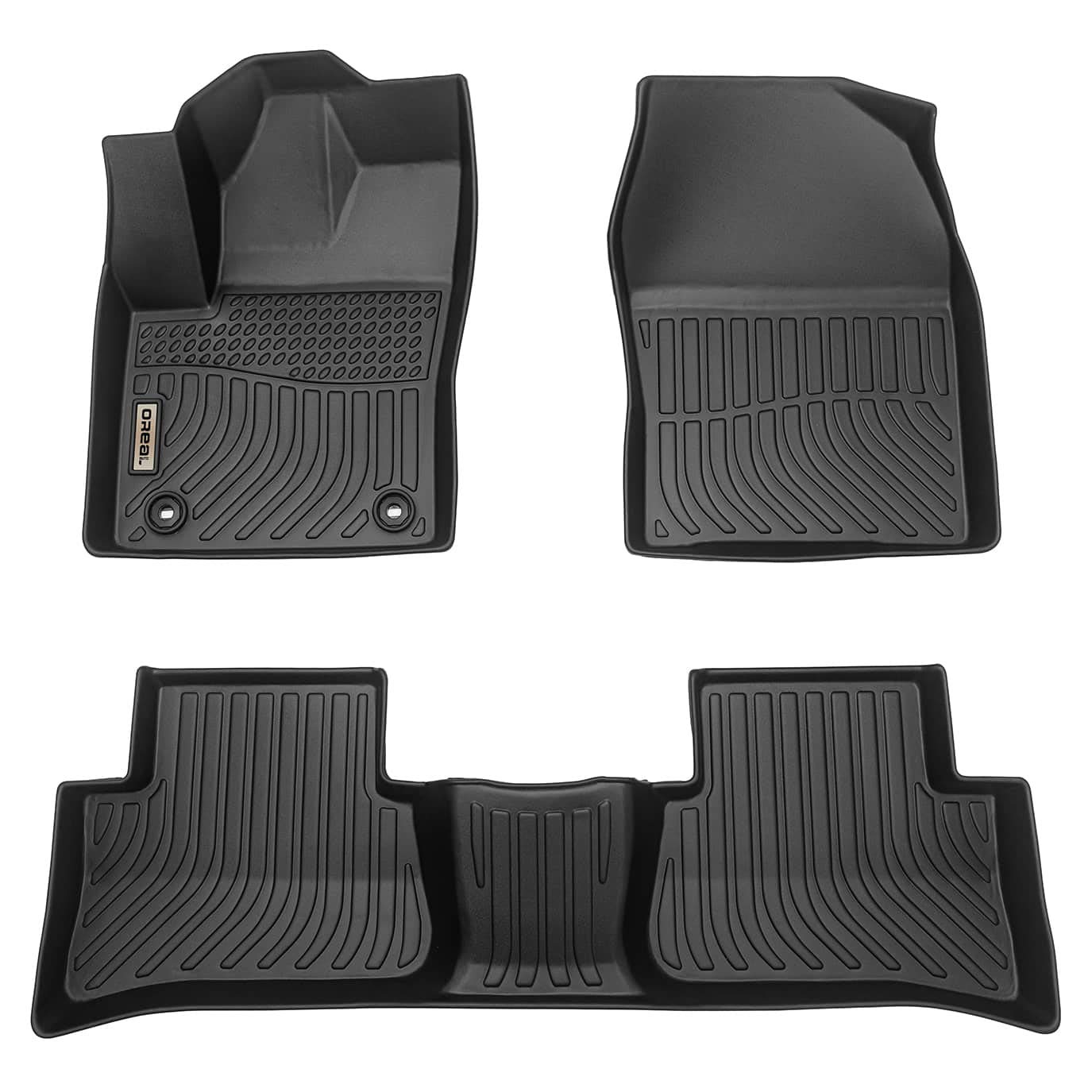 Orealtrend Custom Fit Black All Weather Heavy Duty Floor Mats Liners for Toyota C-HR CHR 2018-2023 - Front & Rear Car Carpet Protectors - Tough Durable Odorless - Perfect for Daily Commute, Road Trips & Winter Driving