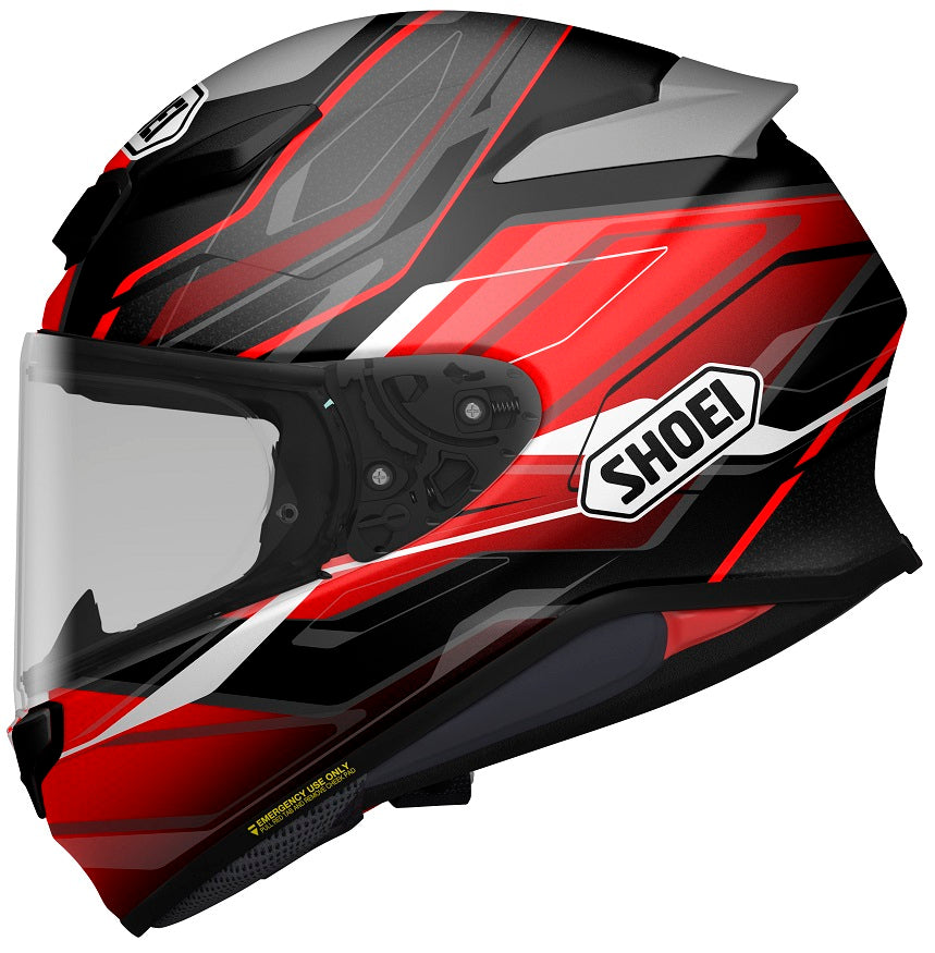 Shoei RF 1400 Full Face Motorcycle Helmet - Capriccio Black/Red/Gray - DOT & ECE Certified - for Street Biking & Racing - Lightweight & Aerodynamic Design