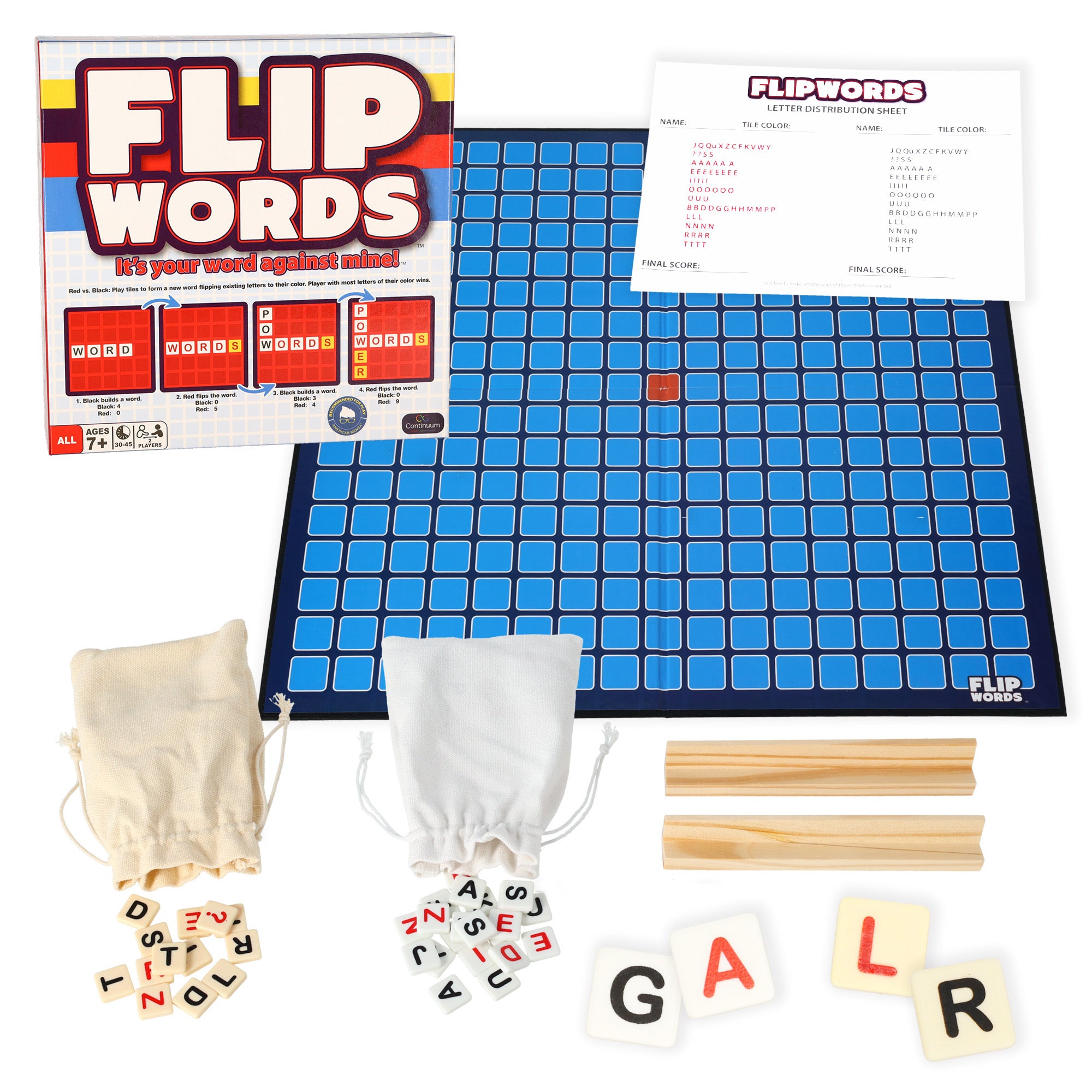 Flip Words Red vs Black Duel Board Game - Fun Word Battle Game for Family Game Night & Party Entertainment - Perfect for Adults & Teens