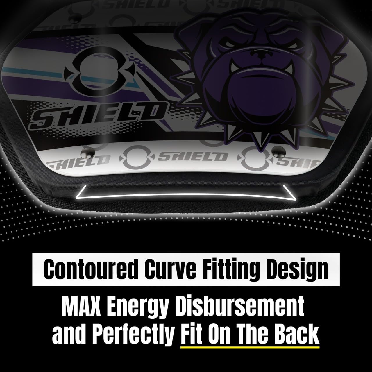 O Shield Danger Dog Football Back Plate - Lower Back Protector for Football Players - Rear Impact Protection Pads for Tackle & Training - Perfect for Youth & Adult Football Safety Gear
