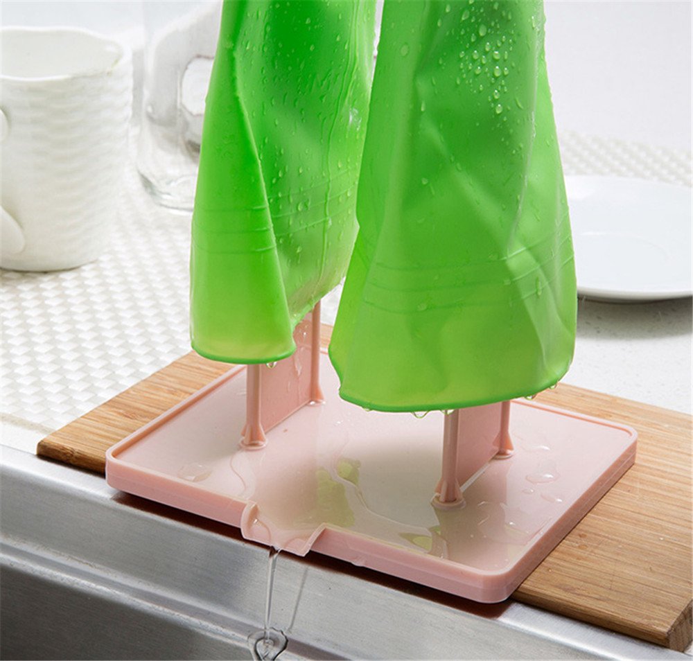 2-Pack Kitchen Rubber Gloves Holder & Drying Rack - Sink Organizer for Dish Towels, Sponges & Cleaning Tools - Space-Saving Bathroom & Kitchen Accessories for Organized Home