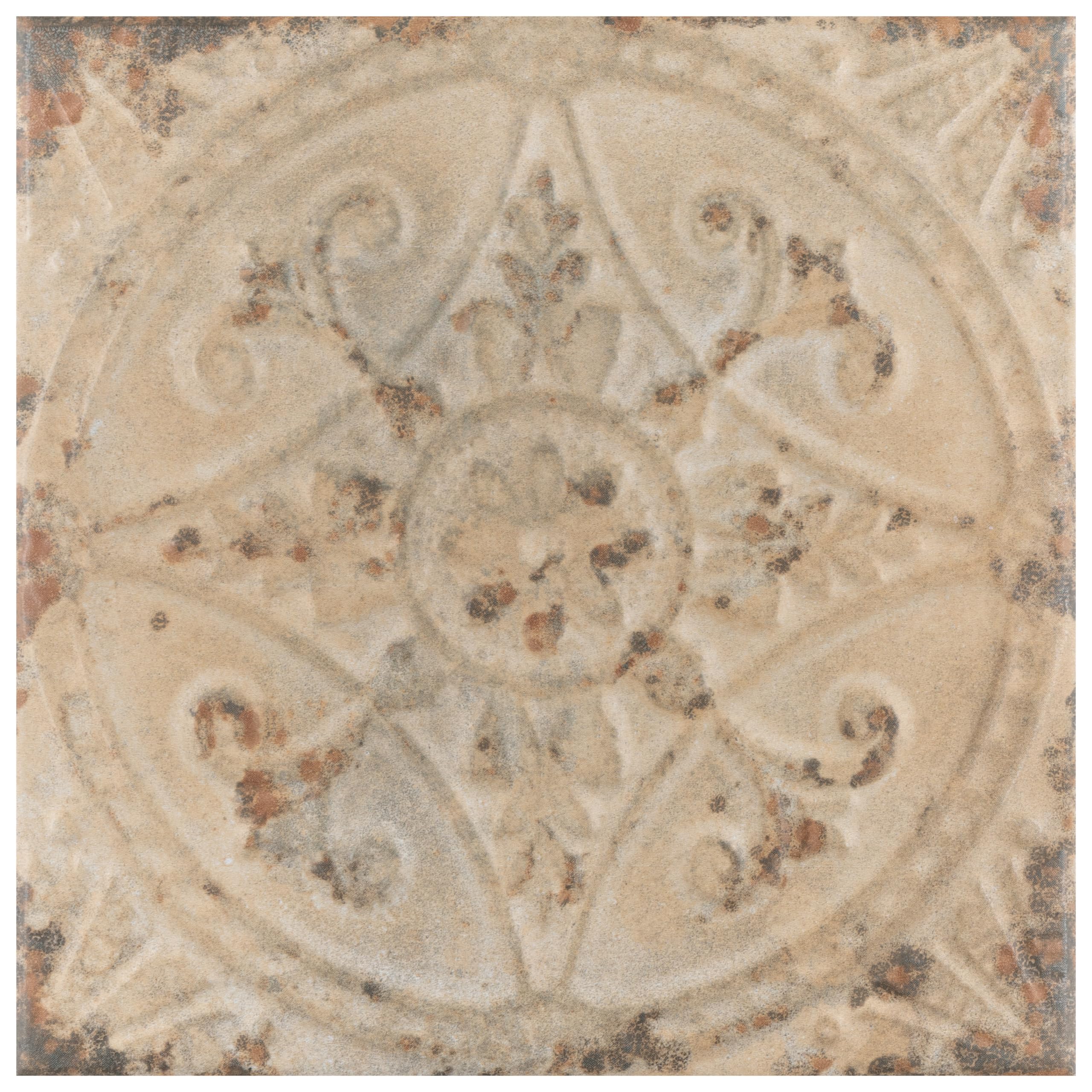 Merola Tile FPESAJB Saja Blanco 13x13 Inch Ceramic Floor & Wall Tile - Beige/Cream | Perfect for Bathroom, Kitchen & Living Room Decor