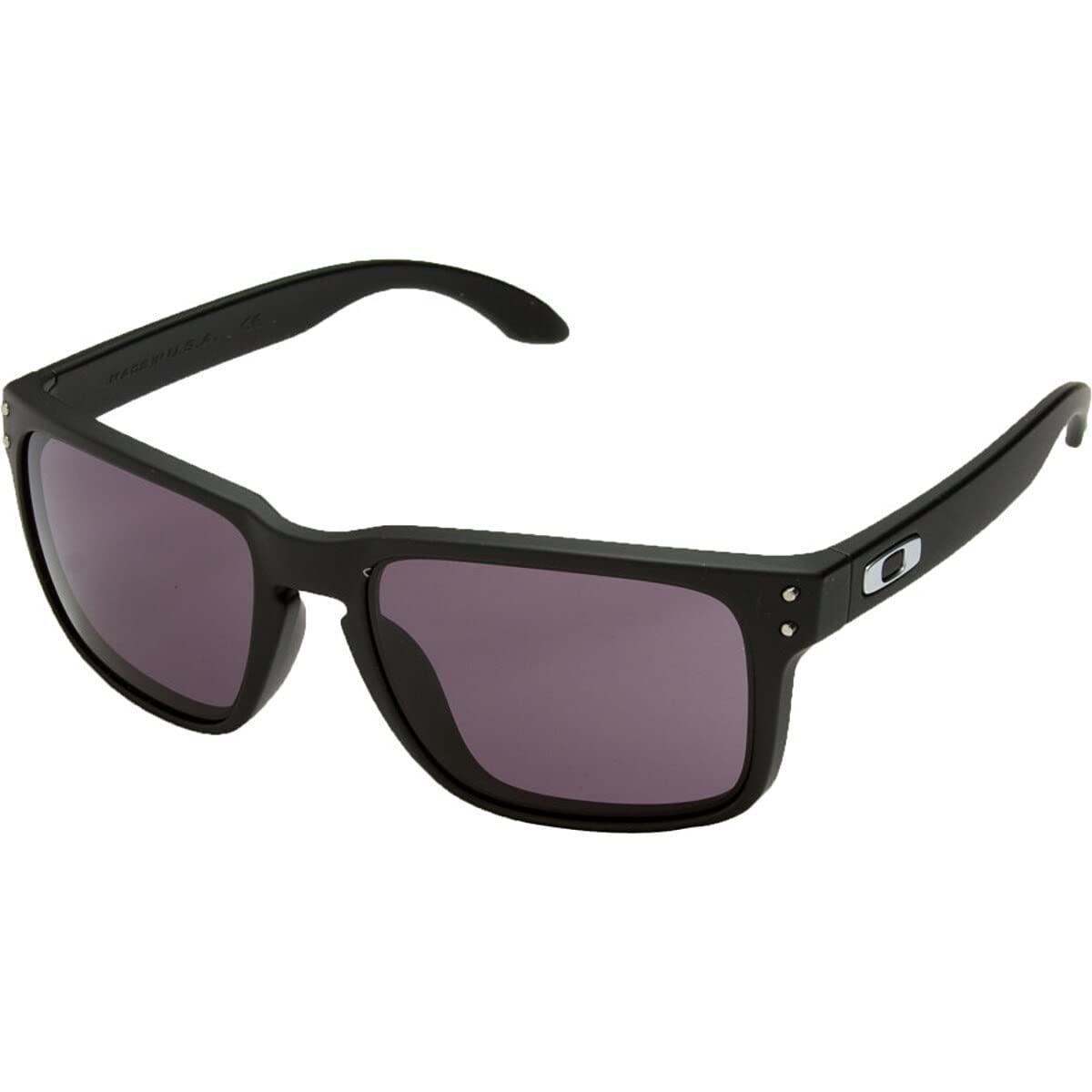 Oakley Holbrook Sunglasses Matte Black with Warm Grey Lenses - UV Protection, Lightweight & Durable Frame for Men & Women - Perfect for Driving, Running & Outdoor Activities