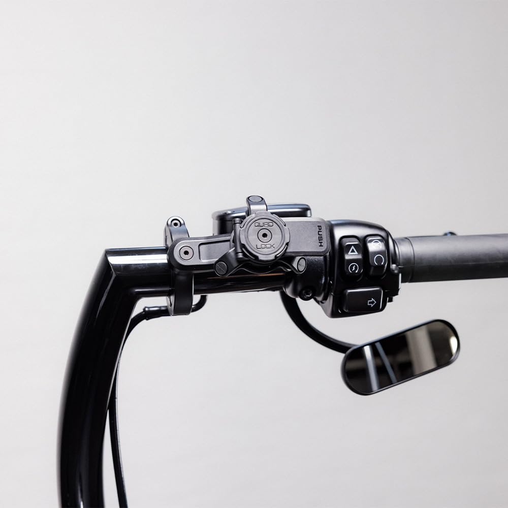 Quad Lock Motorcycle Handlebar Phone Mount PRO - Heavy Duty Phone Holder with Vibration Dampener for iPhone 15 PRO MAX, Samsung Galaxy S23 Ultra | Large Kit Includes MAG Case | Perfect for Adventure Riding, Commuting & Off-Road Motorcycling