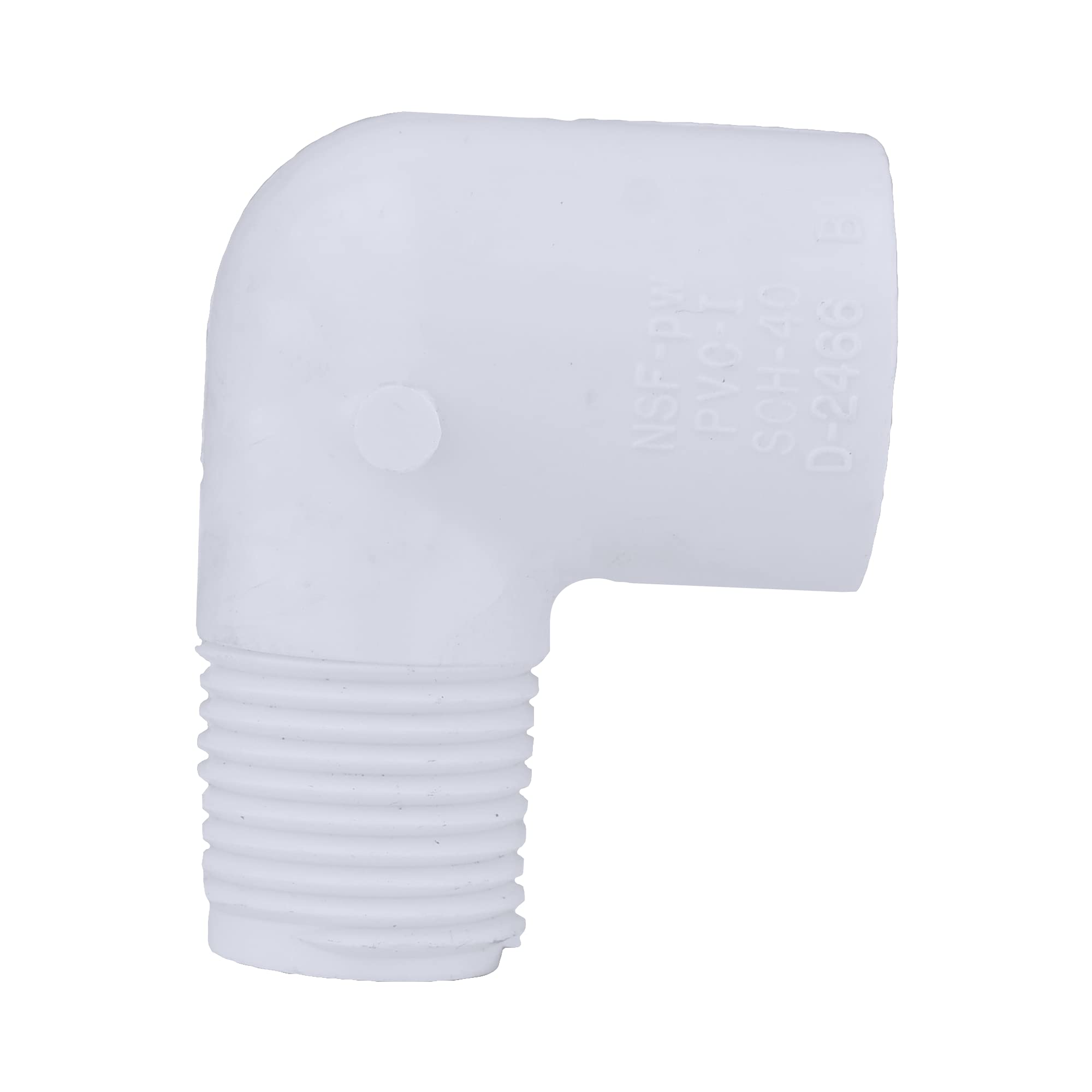 Charlotte Pipe 1/2 Inch Schedule 40 90 Degree Street Ell MPT x FPT PVC Fitting for Plumbing & Irrigation Systems - Home, Garden & Industrial Use (1-Piece)