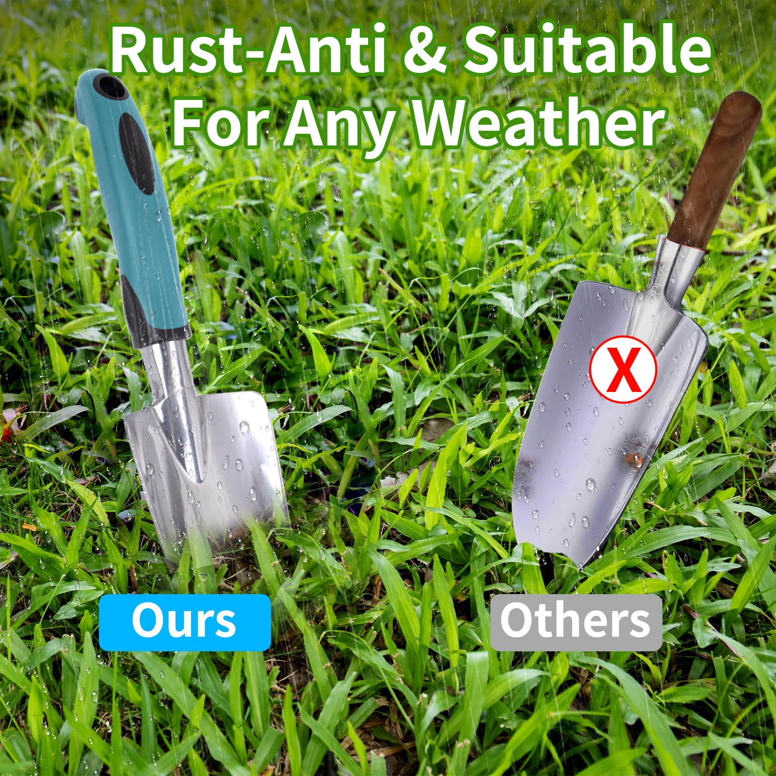 **9-Piece Heavy Duty Garden Tool Set with Durable Tool Bag - Rust-Proof Aluminum Gardening Supplies for Women & Men - Perfect for Planting, Weeding, and Landscaping**
