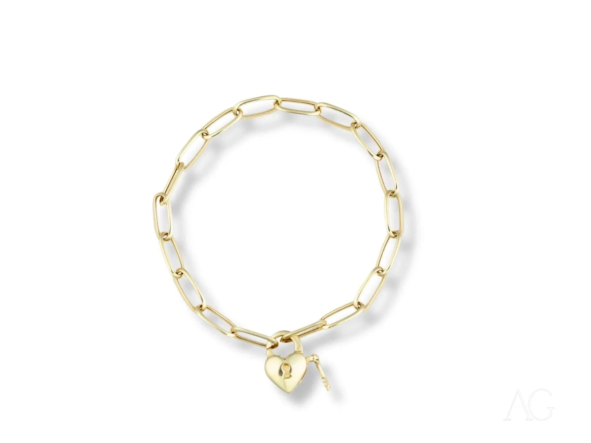 18K Gold Heart Lobster Clasp Bracelet - Elegant Jewelry Gift for Women, Valentine's Day, Anniversary & Special Occasions | Dainty & Stylish Everyday Wear
