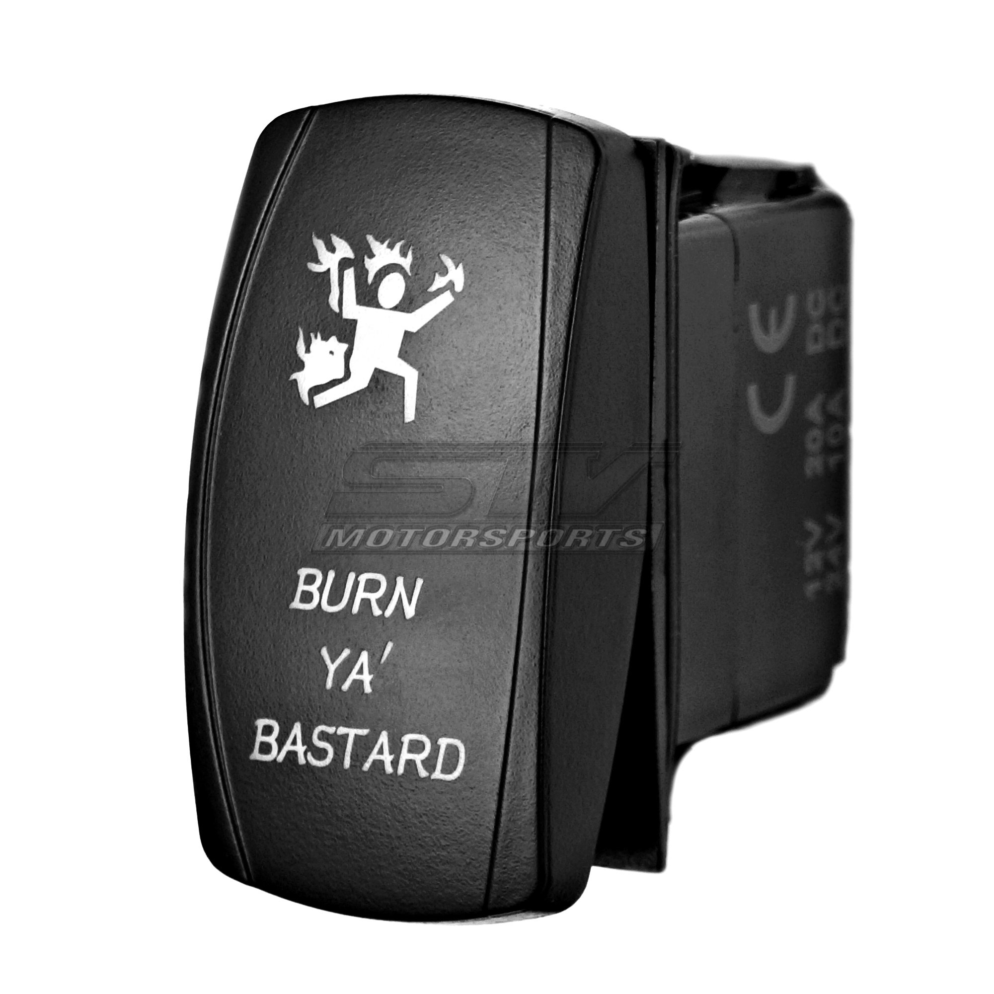 STV Motorsports® Laser Blue Rocker Switch - 20A 12V On/Off LED Light for Cars, Boats & RVs - Durable Electrical Toggle Switch with Bright Blue Illumination - Perfect for Off-Road Vehicles, Marine Applications & Automotive Customization