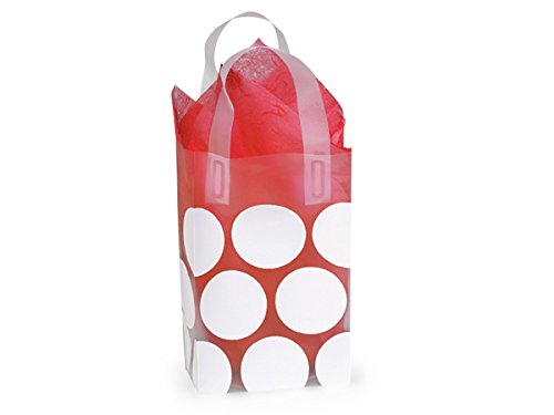 Frosted Rose Hip Dots Plastic Bags - 3 mil HDPE Resealable Storage Bags (5 Packs, 25 Bags Each) 5.25