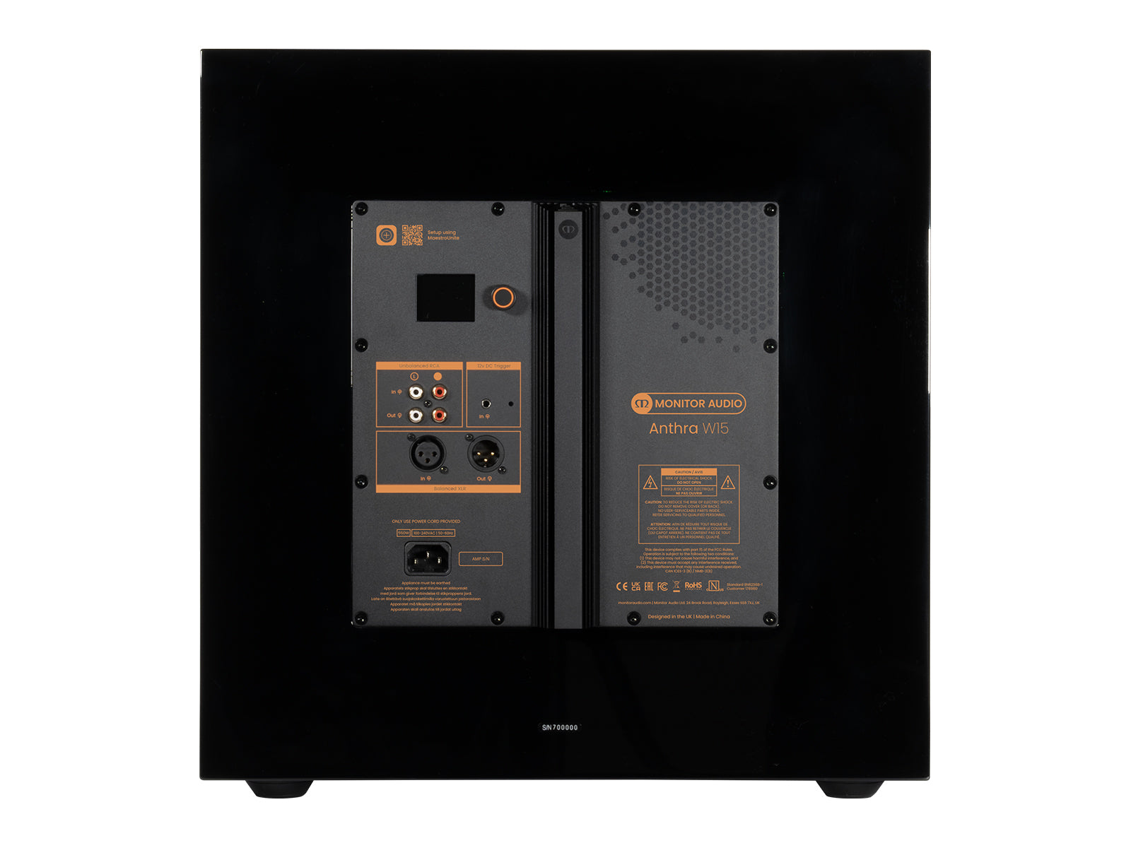 Monitor Audio W15 Anthra Subwoofer - High-Performance Home Theater & Music Subwoofer for Immersive Audio Experience